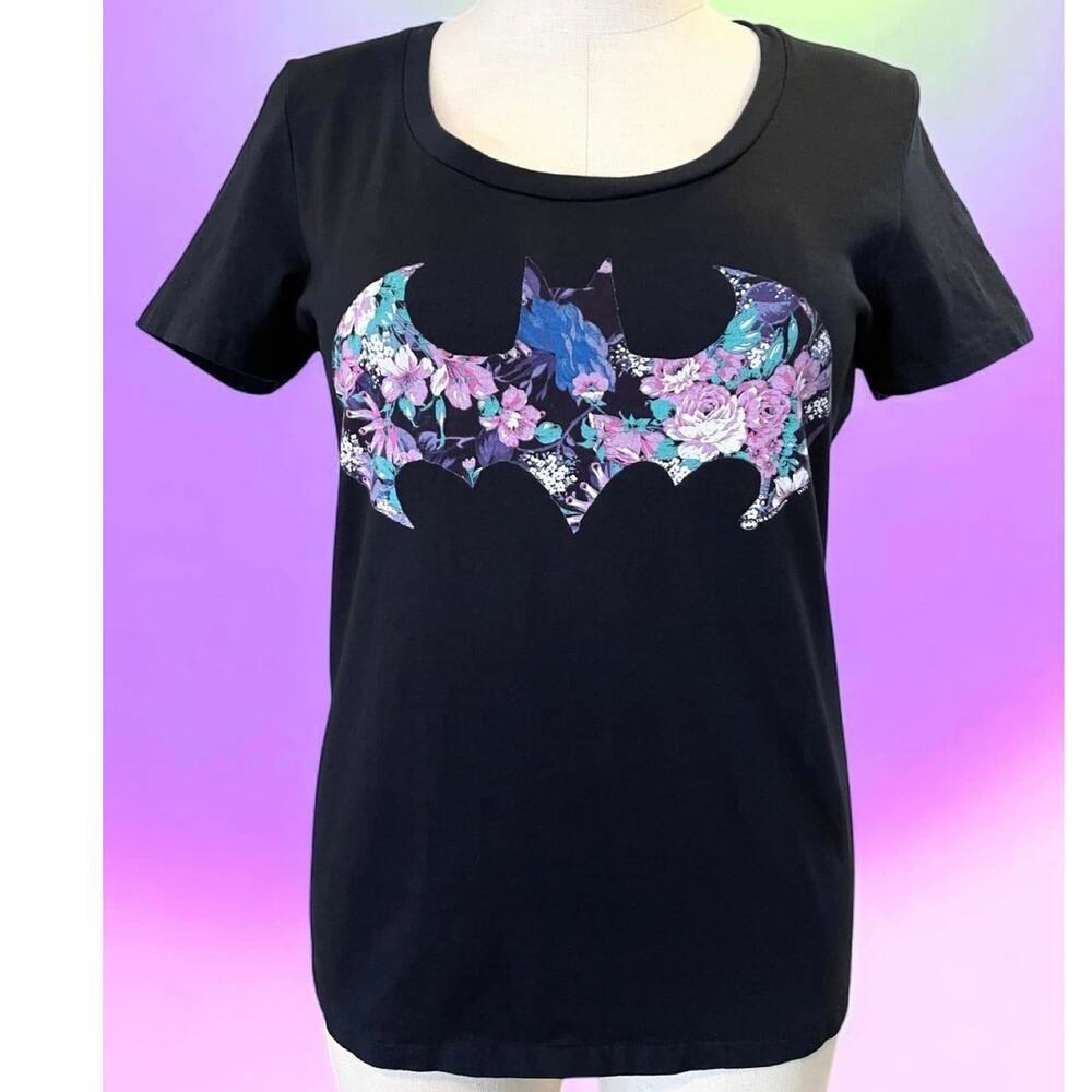 Torrid DC‎ Comics Batman Flower Floral Garden Graphic T Shirt 1X Punk Gothic Tee